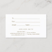 roze cadeaukaart visitekaartje (Achterkant)