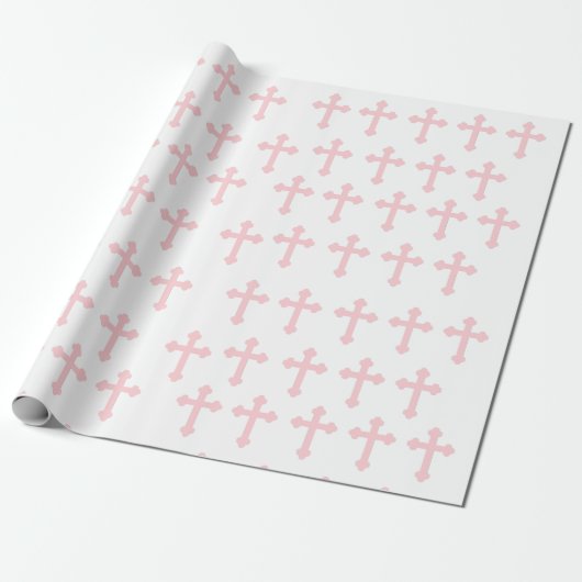 Roze cadeauomslag voor crosscadeaus cadeaupapier (Uitgerold)