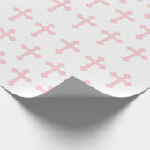 Roze cadeauomslag voor crosscadeaus cadeaupapier (Hoek)