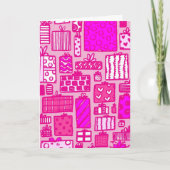 Roze Cadeaus Kaart (Voorkant)