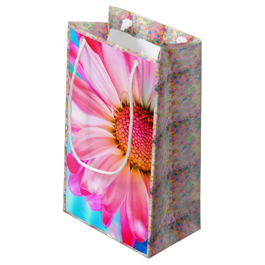 Roze cadeautas voor daisy en polka dot (Achterkant Gekanteld)