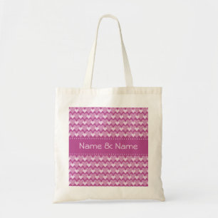 Roze cadeautas voor harten, aanpassen tote bag
