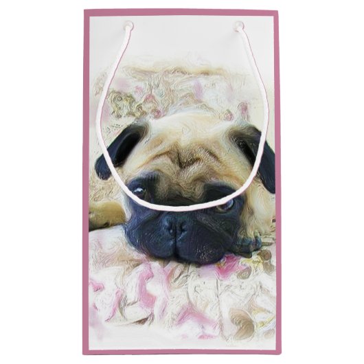 Roze cadeautas voor honden (Achterkant)