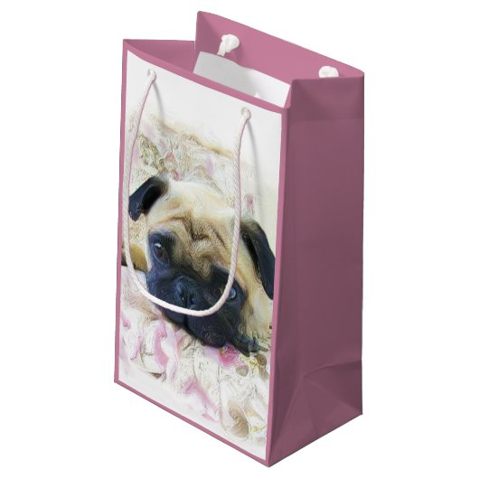 Roze cadeautas voor honden (Achterkant Gekanteld)