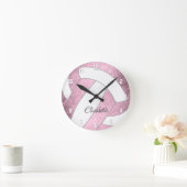 roze cadeautjes voor sportbeoefening volleyball ronde klok (Huis)