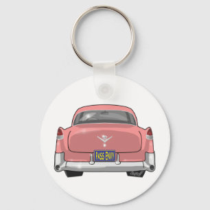 Roze Cadillac 1955 Sleutelhanger
