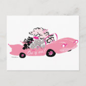 Roze Cadillac Briefkaart (Voorkant)