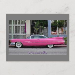 Roze Cadillac Briefkaart