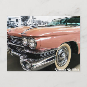 Roze Cadillac Briefkaart