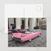 Roze Cadillac Briefkaart (Voorkant / Achterkant)