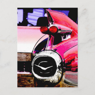 Roze Cadillac Briefkaart