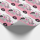 Roze Cadillac Cadeaupapier (Hoek)