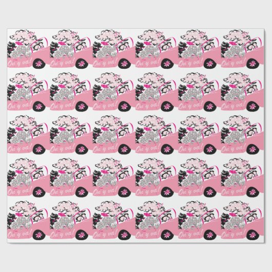 Roze Cadillac Cadeaupapier (Vlak)