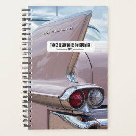 Roze Cadillac Car Guy Planner