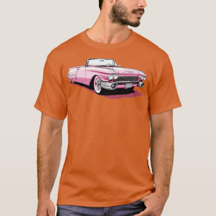 Roze Cadillac Eldorado Cabriolet T-shirt