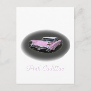 Roze Cadillac Flash Briefkaart