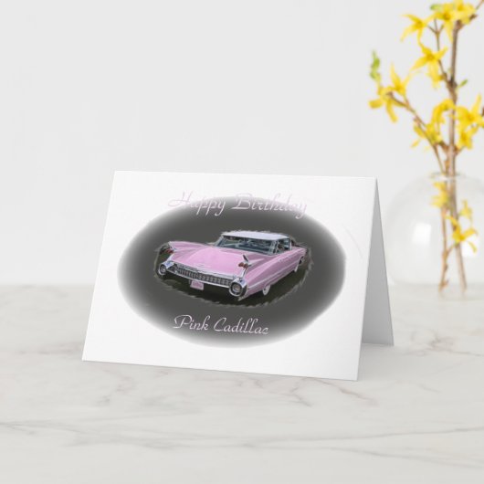 Roze Cadillac Flash Kaart (Gele Bloem)