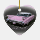 Roze Cadillac Flash Keramisch Ornament (Achterkant)