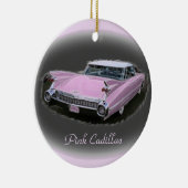 Roze Cadillac Flash Keramisch Ornament (Rechts)