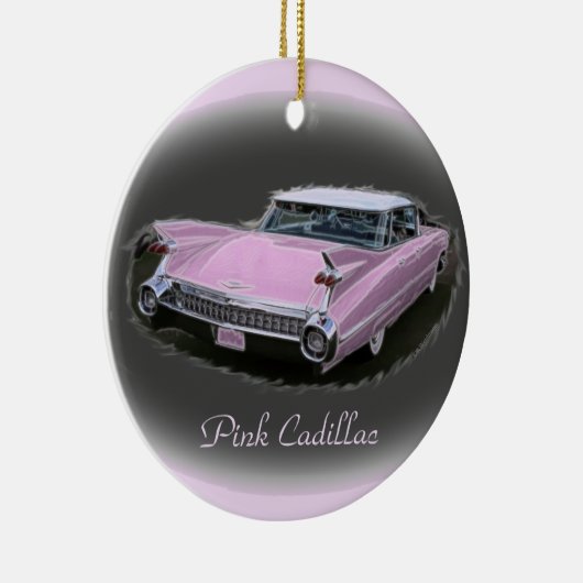 Roze Cadillac Flash Keramisch Ornament (Rechts)