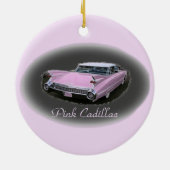 Roze Cadillac Flash Keramisch Ornament (Achterkant)