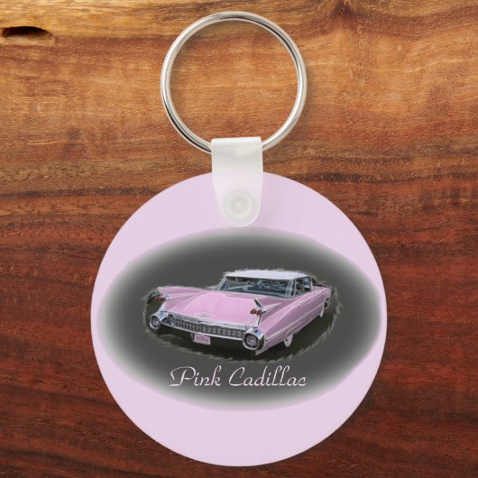 Roze Cadillac Flash Sleutelhanger (Voorkant)
