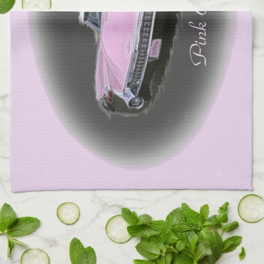 Roze Cadillac Flash Theedoek (Gevouwen)