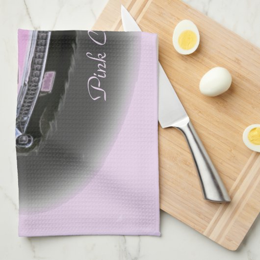 Roze Cadillac Flash Theedoek (Quarter Fold)