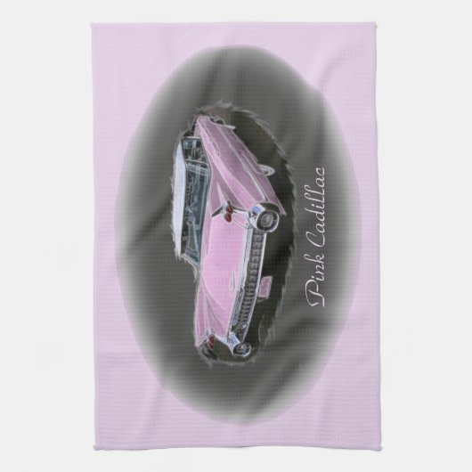 Roze Cadillac Flash Theedoek (Verticaal)