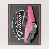 Roze Cadillac Jigzaag Puzzle Legpuzzel (Verticaal)