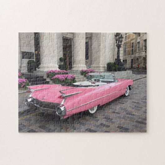 Roze Cadillac Legpuzzel (Horizontaal)