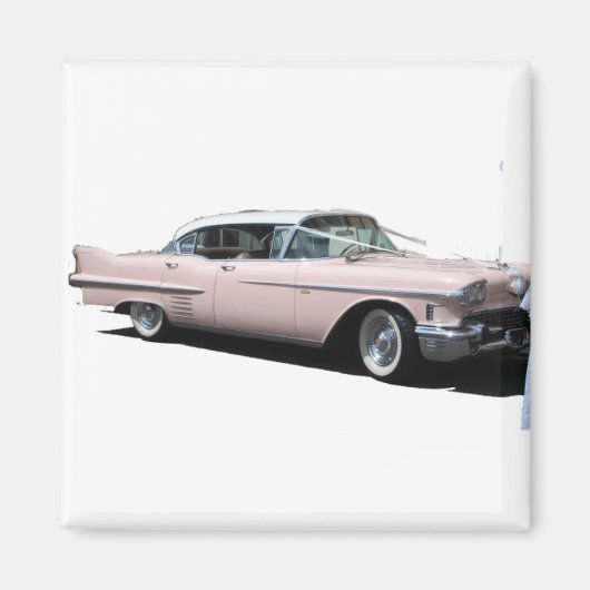 Roze Cadillac Magneet (Voorkant)