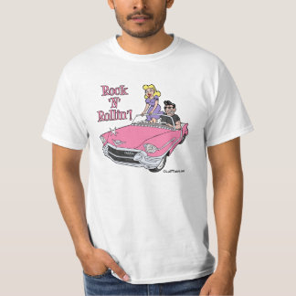 Roze Cadillac met Greaser & Vriendin T-Shirt