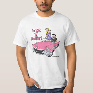 Roze Cadillac met Greaser & Vriendin T-Shirt