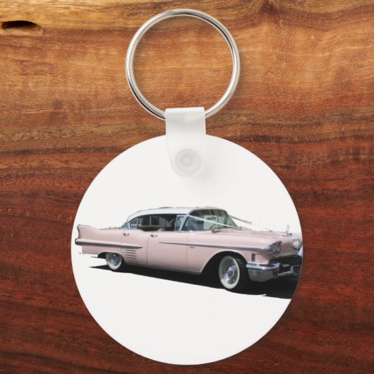 Roze Cadillac Sleutelhanger (Voorkant)