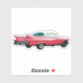 Roze Cadillac Sticker (Vel)