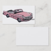Roze Cadillac Visitekaartje (Voorkant / Achterkant)