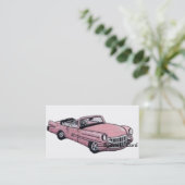 Roze Cadillac Visitekaartje (Staand voorkant)