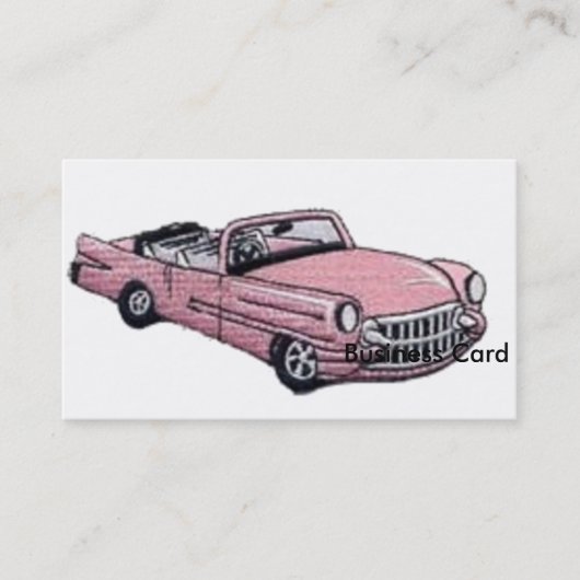 Roze Cadillac Visitekaartje (Voorkant)