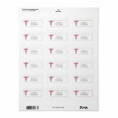 Roze caduceus Stethoscoop Verpleegkundige Afstudee Etiket (Full Sheet)