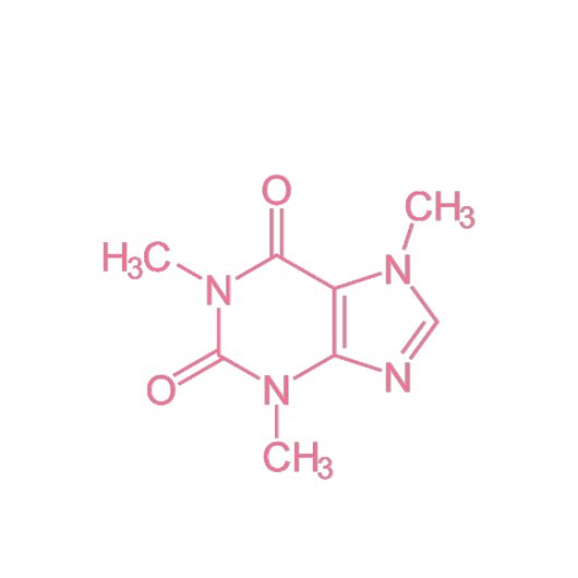 Roze Cafeïnemolecuul Tweekleurige Koffiemok