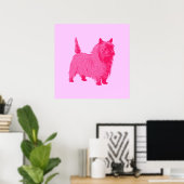 Roze Cairn Terrier Poster (Thuiskantoor)