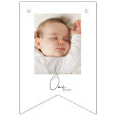 Roze Cake 1st Birthday 12 maanden Foto banner (Derde vlag)