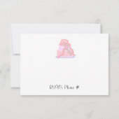 Roze Cake Birthday Party Invitation Kaart (Achterkant)