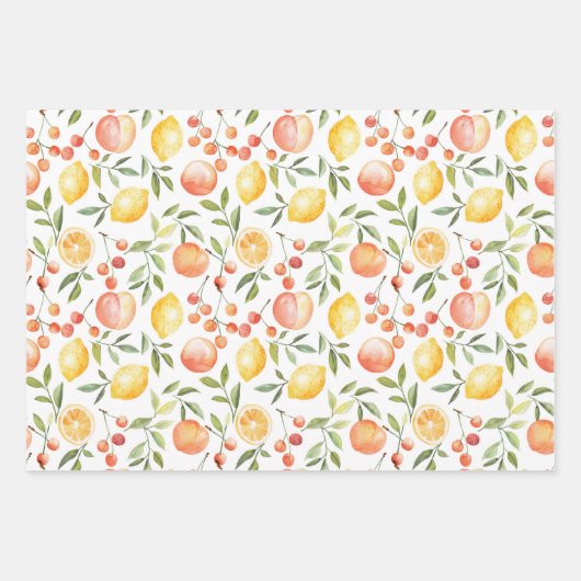 Roze cake citroenen lantaarns Bruidsdiner Inpakpapier Vel (Voorkant 2)