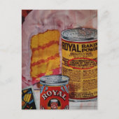 Roze cake en bakpoeder collage briefkaart (Voorkant)