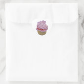 Roze cake en harten hart sticker (Tas)