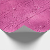 Roze Cake Frosting Chic Verjaardag Cadeaupapier (Hoek)