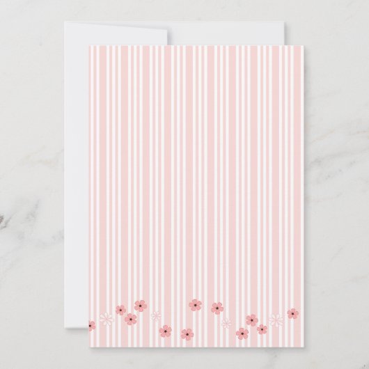 Roze Cake met 3 kaarsen Kaart (Achterkant)