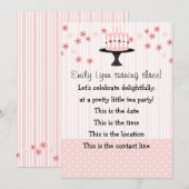 Roze Cake met 3 kaarsen Kaart (Voorkant / Achterkant)